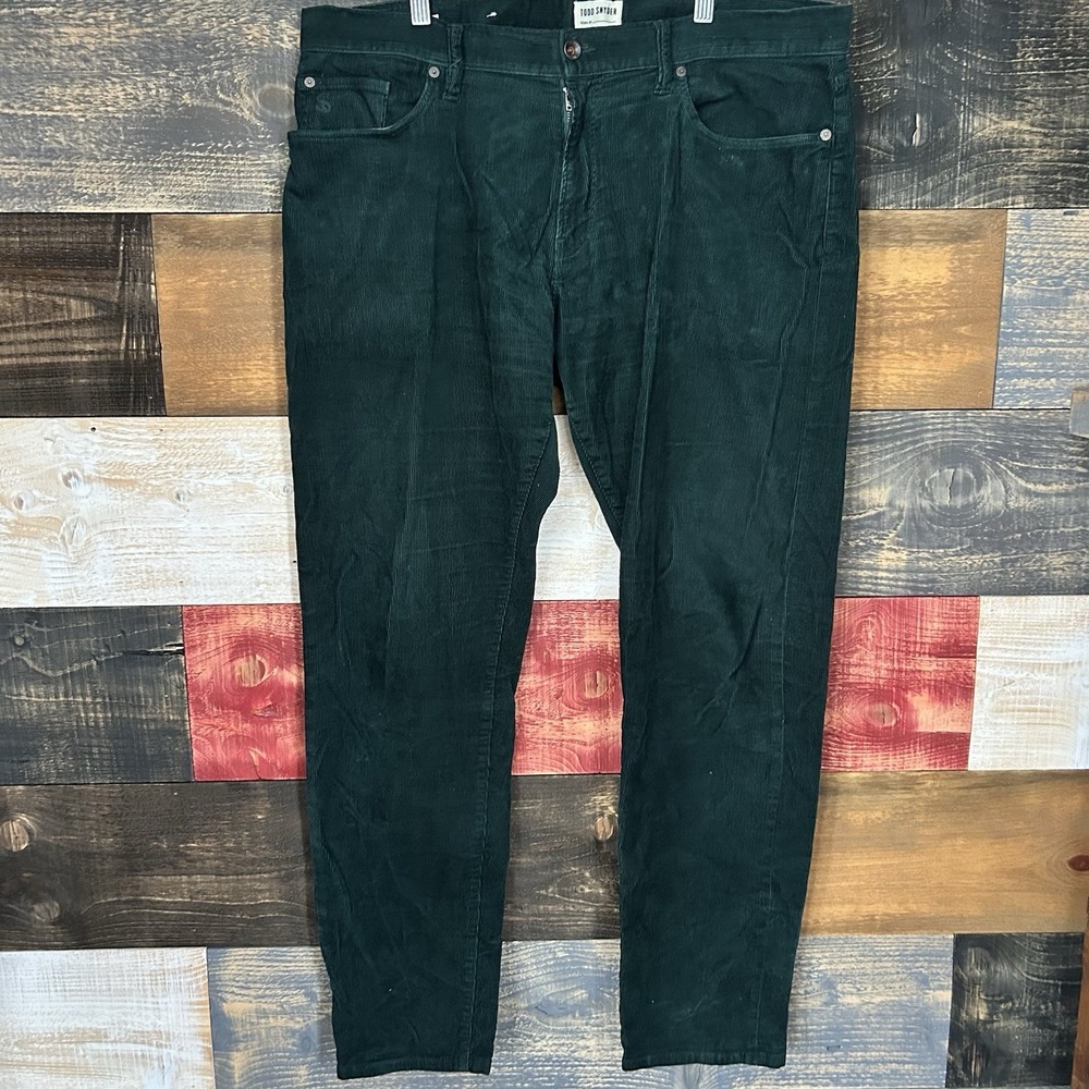 Tod Snyder Corduroy Slim Pants Trousers Green Rust Size 32 By 32 Men